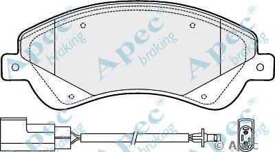 APEC BRAKING pad1476 -  Комплект тормозных колодок, дисковый тормоз